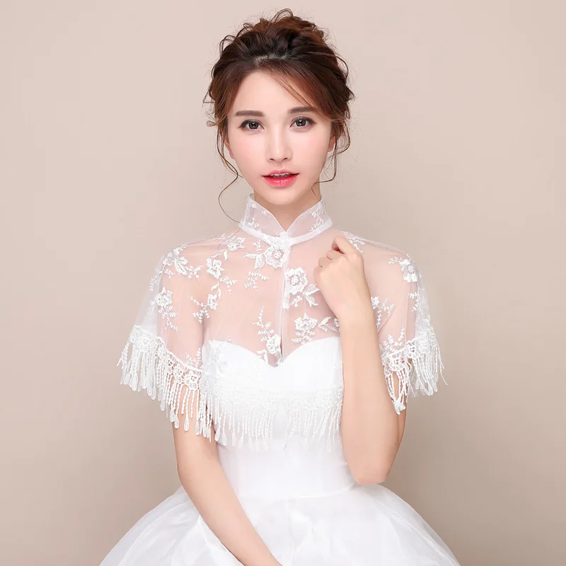 Тонкий cheongsam для невесты свадебное платье имеет кружевной сетки шаль воротник и кисточки