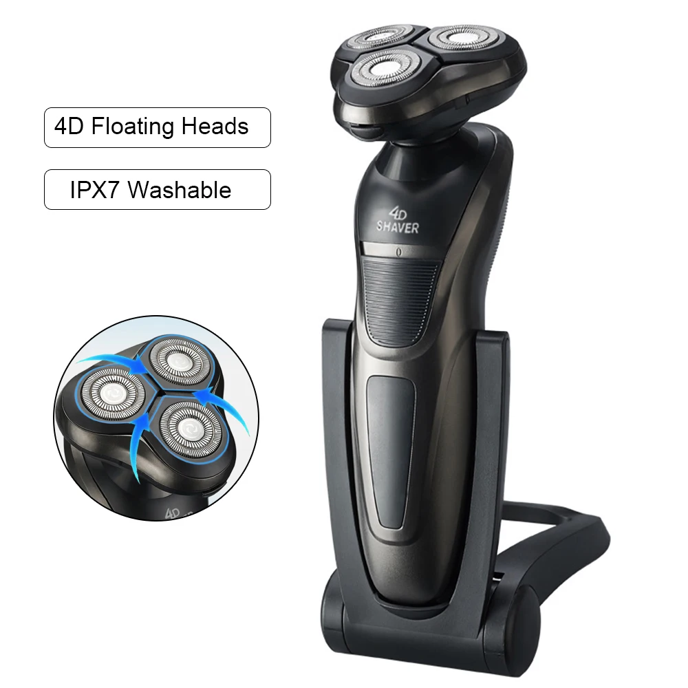 

Electric Shaver For Men 4D Floating Heads Razor Beard Hair Trimmer Travel LCD Display Portable USB Rechargeable Shaving Machine