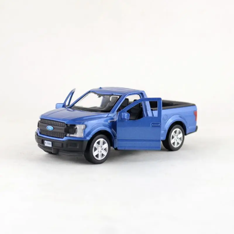 Лучшие продажи 1:36 Ford F-150 пикап сплава Модель автомобиля, моделирование литой металл дверь оттяните назад детская игрушка модель - Цвет: Синий