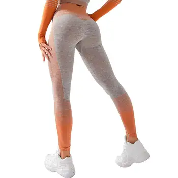 

CHRLEISURE Seamless Stitching Leggings Women's Sexy Stripes Workout Leggings High Waist Legins Women