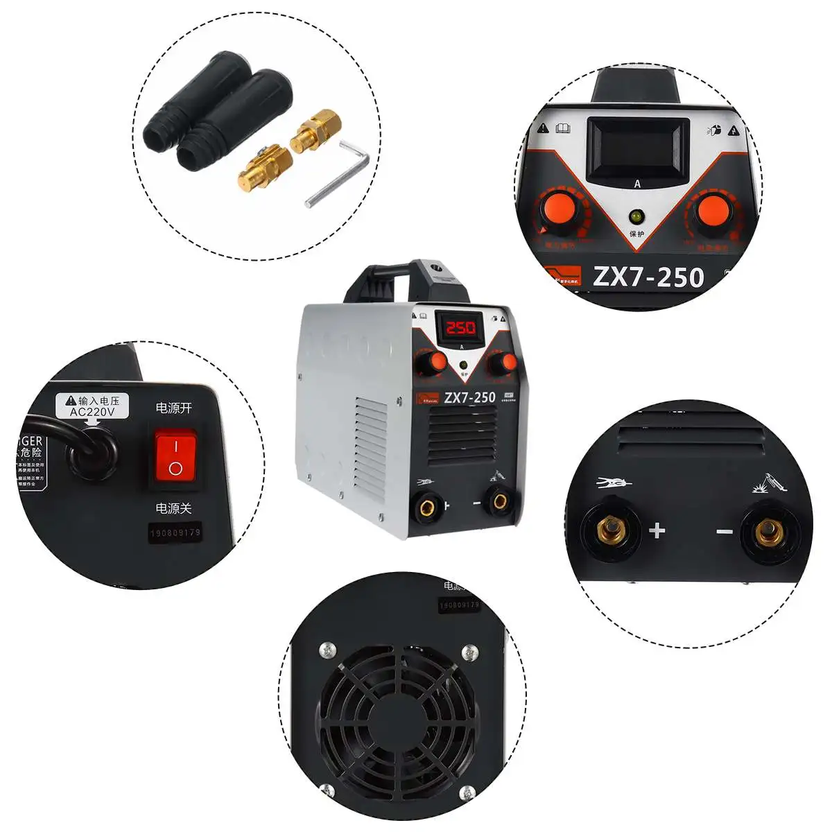 220V 6200W Portable Hand-Held Welding Kit 120/160/200/250 Welding Machine for Home Beginner Lightweight Efficient DIY Working