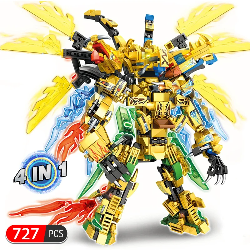 Новый конструктор Ninjagoed Lloyd's Titan Mecha Spinjitzu набор строительных блоков модель