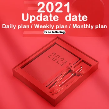 Cuaderno de agenda con calendario personalizado, Cuaderno A5 Retro, Cuaderno de notas con calendario personalizado, 2021
