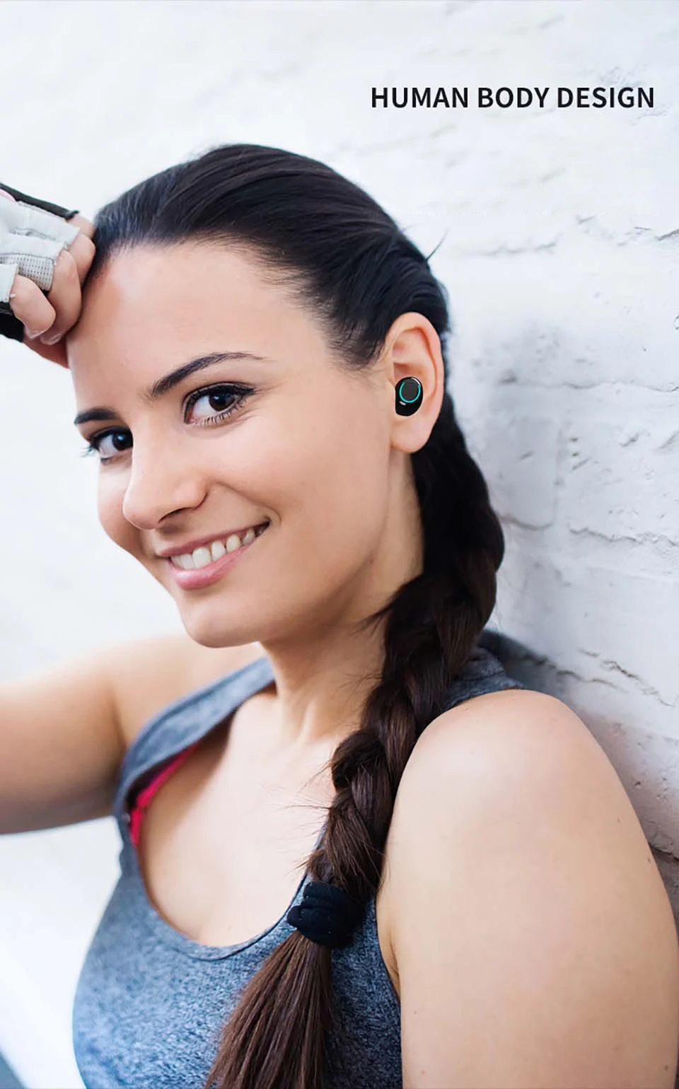 TWSMini wireless earbuds HiFi stereo with 2600mAh charging box LED display headset Bluetooth 5.0 hands-free running headset