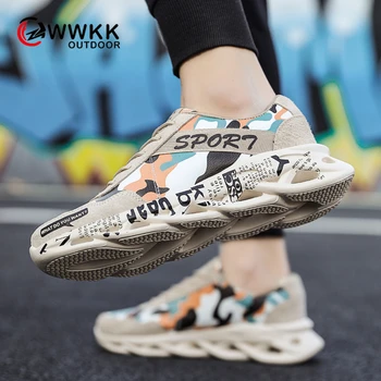 

WWKK Running Shoes for Man Sport Shoes Men Jogging Footwear Outdoors Lightweight Breathable Men Platform Shoes Sock Men Sneakers