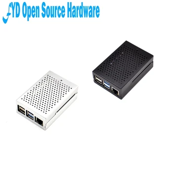 

Aluminum Alloy Silver Metal Case Black Enclosure Cover Shell for Raspberry Pi 4B