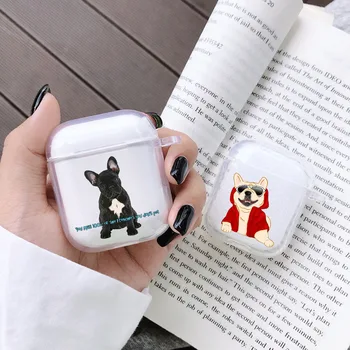 

French Bulldog Cute For Life Silicone TPU Cover For Apple airpods 1 2 Case Wireless Earphone Accessories For Air Pods Coque