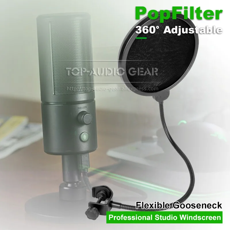 Поп-фильтр гусиная шея ветрозащитный микрофон ветряной экран для Razer Seiren X Elite Pro