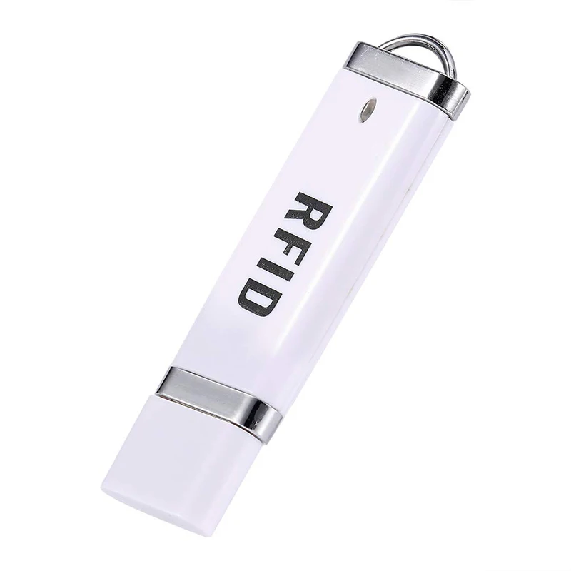 

Portable MINI USB RFID IC ID Card Reader 125KHz TK4100 Chip Proximity 13.56MHz S50 S70 NFC Tag Scanner Play and Plug White