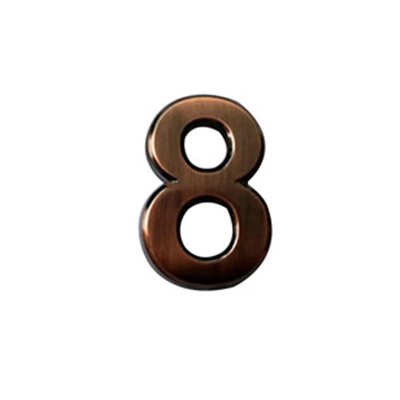 0-9 винтажные бронзовые цифры знак отель квартира адрес табличка имитация номера стикер с цифрами - Цвет: 8