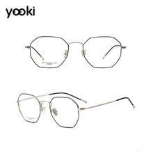 Оправа для очков из чистого титана, мужские ультралегкие винтажные Ретро Круглые оптические очки для близорукости, женские корейские очки To5803