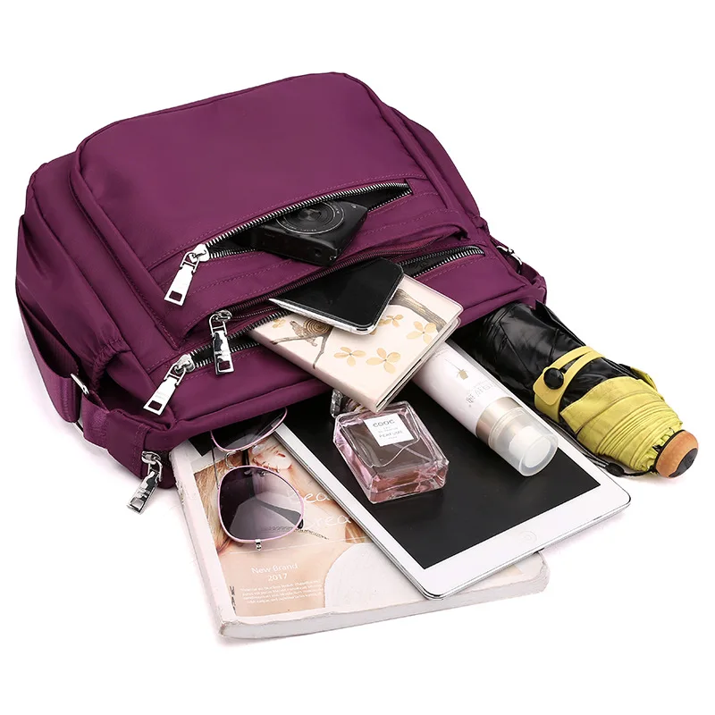 

Baigou 2019 New Style Nylon Waterproof Lightweight Multi-Compartment Women's Shoulder Oblique Bag