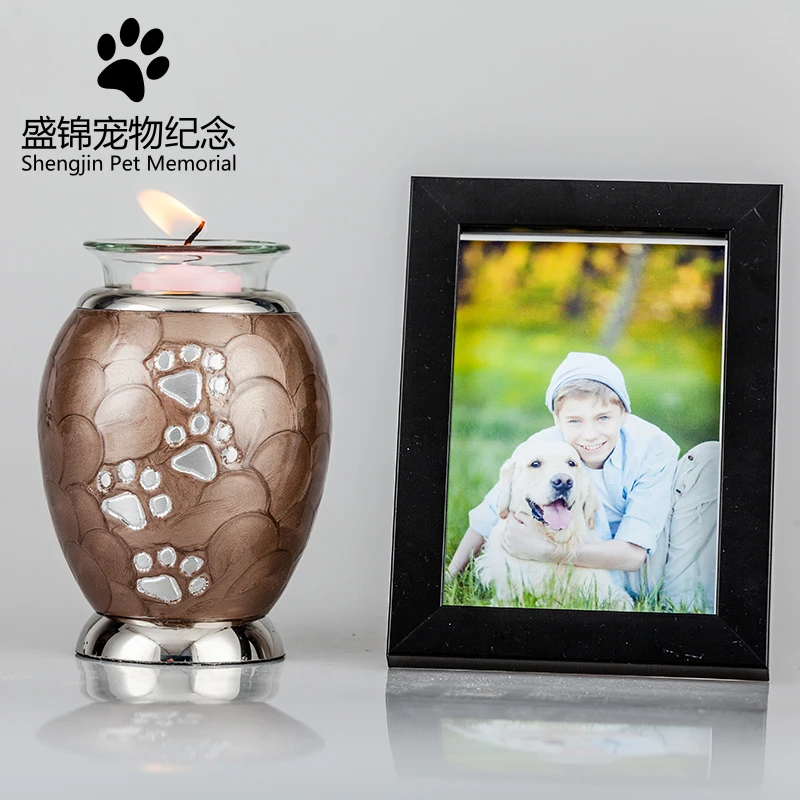 A Shengjin лапы к небесам Tealight Pet Urn-Keepsake Urn для пепла - Цвет: A