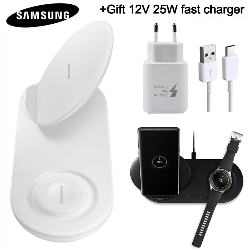 

Fast Wireless Charging EP-N6100 Dual Pad for Samsung Galaxy Note 9 Note 10 Gear S3 S10+ S9 Plus S8+ S7 edge +Gift 25W Fast Wall