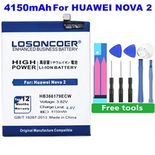 LOSONCOER 4150 мА/ч, HB366179ECW для HUAWEI Nova 2 Nova2 CAZ-AL10 PIC-AL00 CAZ-TL00 PIC-TL00 PIC-L29 PIC-LX9 PIC-L09 Батарея