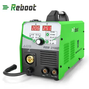 Price REBOOT MIG Welder 180A Gas And Gasless MIG/Stick/Lift TIG Welder 4 In 1 Flux Core /Solid Wire MIG Inverter Welding Machine