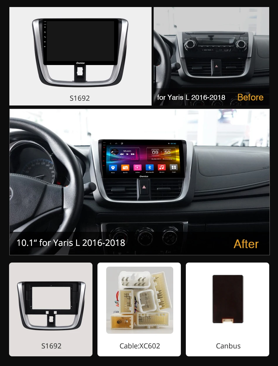 Ownice K1 K2 K3 K5 K6 2Din Android 9 0 авто радио dvd плеер для Toyota Yaris L 2016 2018 аудио 360 панорама DSP 4G