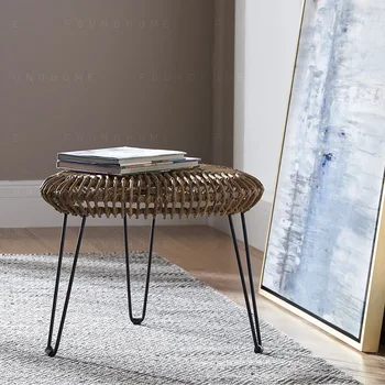 

Corner table Indonesian handmade rattan coffee table balcony small side table not included Glass countertops