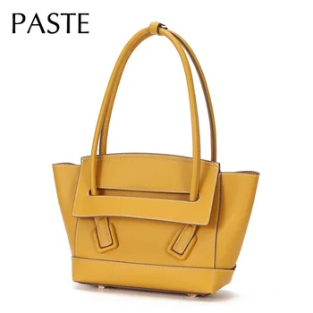 

2020 Luxury Crossbow Brand Design Women's Handbag 100% Real Cow Leather Tote Yellow Female Shoulder Bag Large Hand Bags
