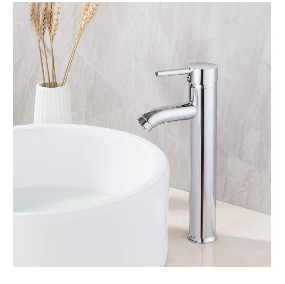 Chrome Bathroom Tap Waterfall Basin Tap Hot And Cold Water Mix Single-Hole Single Handle
