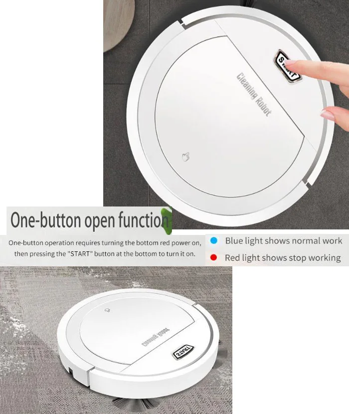 4 in 1 Rechargeable Auto Cleaning Robot Smart Sweeping Robot Dirt Dust Hair Automatic Cleaner For Home Electric Vacuum Cleaners