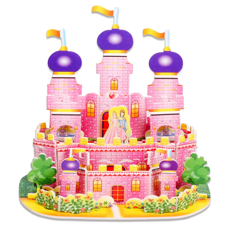 

Castle children toysGarden Zoo Princess House 3d Puzzle Jigsaw Toys For Kids 2 to 4 Years Old Puzzles For Kids Kid Gift Cartoo