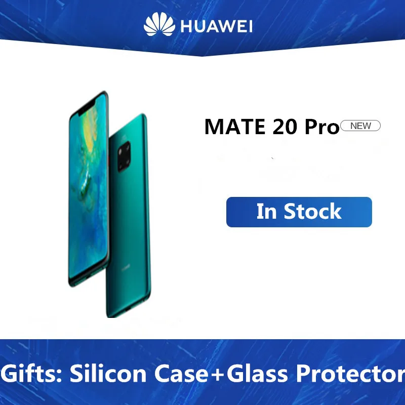 Сотовый телефон HuaWei Mate 20 Pro 4G LTE Kirin 980 на базе Android 9 0 экран 6 39 дюйма 3120x1440 8 ГБ ОЗУ 256