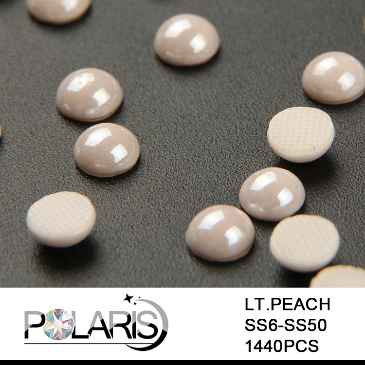 Polaris AAAAA Lt. Peach полукруглый исправление стразы керамическая жемчужина ss10/ss12/ss16/ss20 Стразы для аксессуаров одежды
