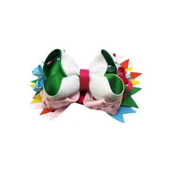 

Rainbow multi-colored girl decoration student headdress hair bows hair clip bows hair clip grosgrain ribbon bow hair accessories