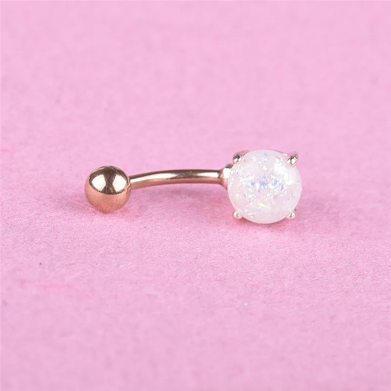 1PC Medical Steel Belly Button Ring Natural Stone Navel Piercing Jewelry for Women Sexy Belly Navel Piercing Ring Body Jewelry