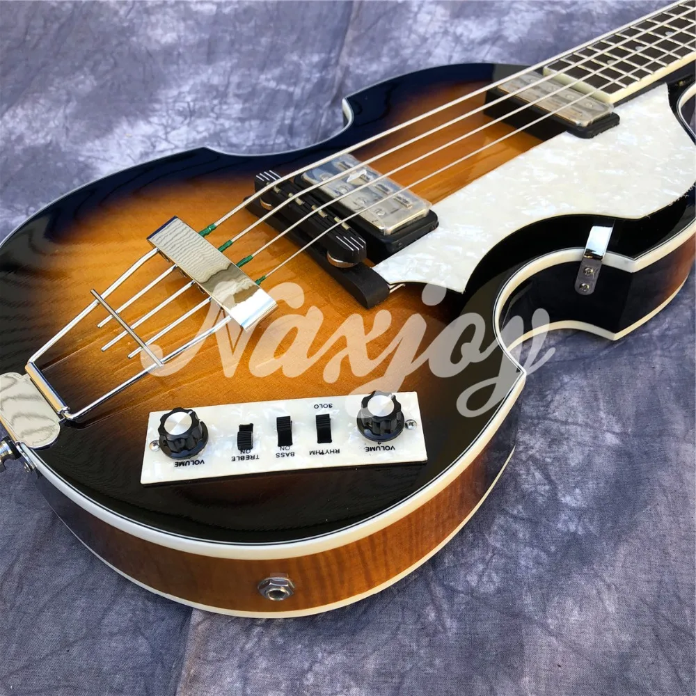 Hofner дымчатый цвет 4 струны электрическая бас гитара Hofner табак взрыв полый кленовый корпус Винтаж CT скрипка BB2 бас