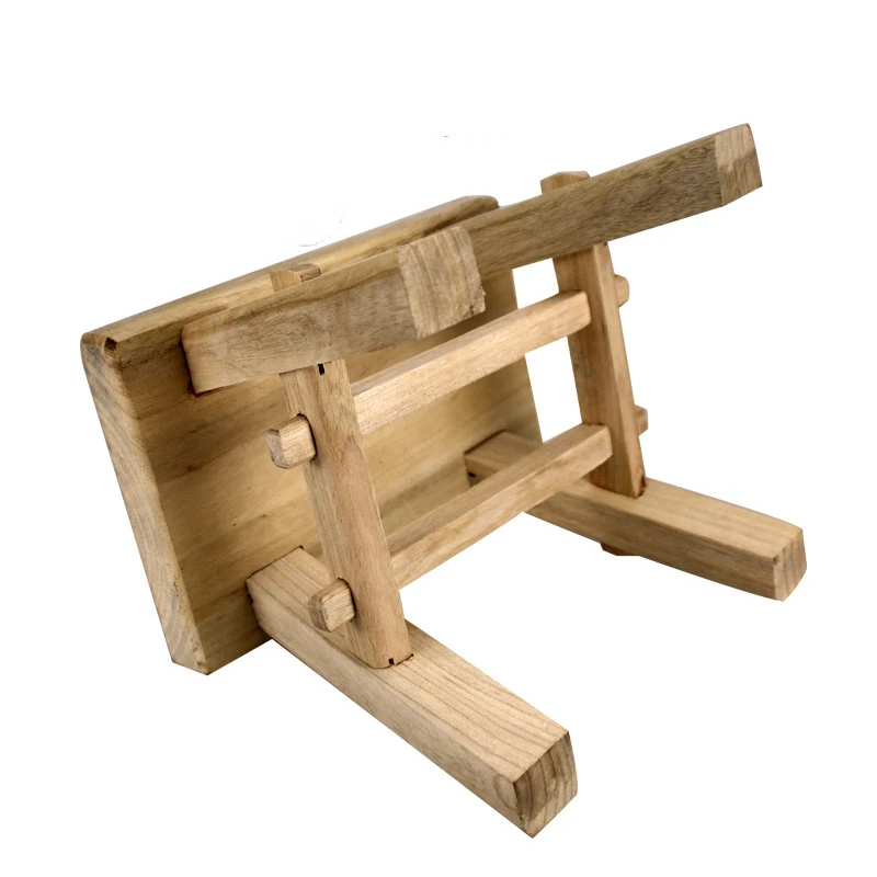 mortise and tenon joint primitive wooden handmade stool unique (2)