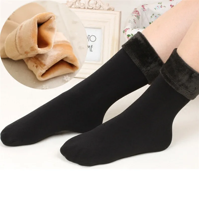 Winter Socks 2Pair Wool Cashmere Women Thicken Thermal Soft Casual Solid Winter Socks Winter Socks For Girls Women Warm Socks