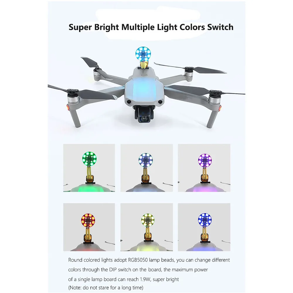 Цветной светодиодный сигнальный ночник круговой внешний фонарь для DJI Mavic 2/ Air 2