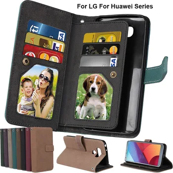 

9 Card Holder PU Leather Case Matte Flip Wallet Cover For LG G3 G4 Stylus G5 G6 K10 Pro K8 K7 K4 K3 2017 X5 X Style MAX LS777