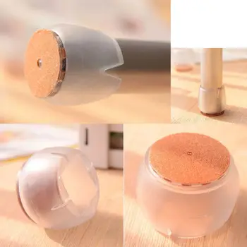 

1Pcs Table Chair Leg Mat Silicone Non-slip Table Chair Leg Caps Foot Protection Bottom Cover Pads Wood Floor Protectors