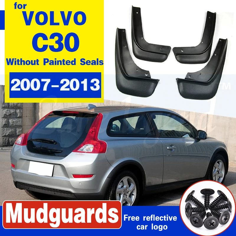 Red Rally Bavettes splash guards Fits Volvo C30 06-12 Red Rally Bavettes splash guards Fits Volvo C30 06-12