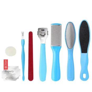 

8Pcs/Set Manicure Foot Care File Set Dead Hard Skin Callus Remover Scraper Pedicure Rasp Tools Feet Care Tool Kit Stainless tool