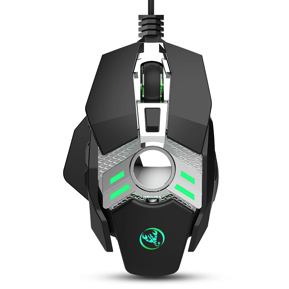7 программируемых кнопок, профессиональная проводная мышь, игровая мышь, Настольная оптическая USB ПК, офисная эргономичная домашняя Механическая мышь для ноутбука - Цвет: Черный