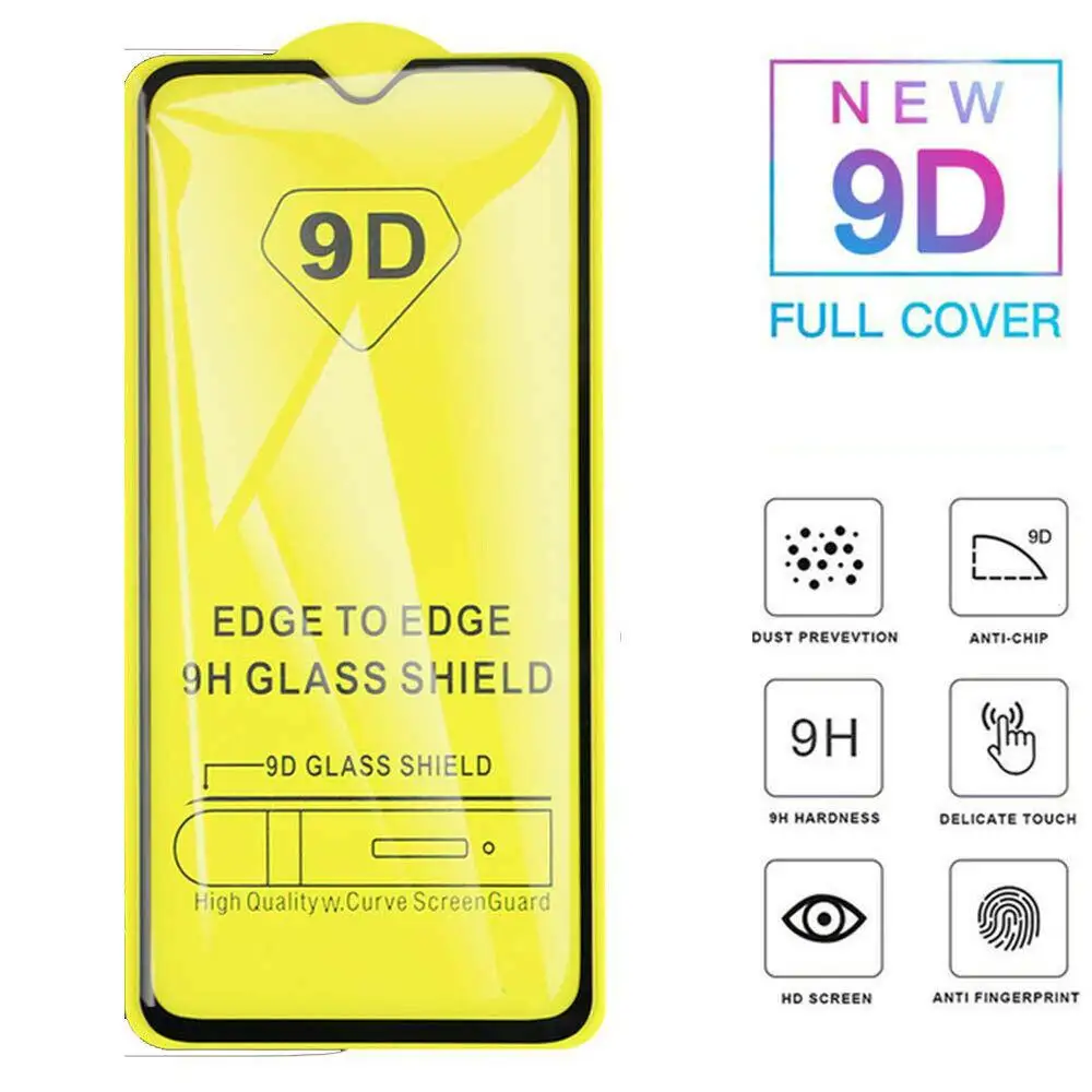 9D Full Cover Tempered Glass Film For Huawei Honor 10 lite 20 Pro 8X 9X 8A Screen Protector P Smart Z/2019 Protective | Мобильные