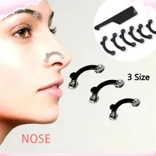 6Pcs/Set Beauty Nose Up Lifting Bridge Shaper Massage Tool No Pain Nose Shaping Clip Clipper Women Girl Massager 3 Size