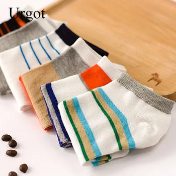 

Urgot 6 Pairs Men's Ankle Socks Summer Autumn Breathable Deodorant Fashion Striped Boat Socks Men Male Short Tube Sox Calcetines