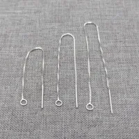 8pcs of 925 Sterling Silver Box Chain Earring Threaders w/ Closed Ring Rhodium Plated Ear Wire Threads 1