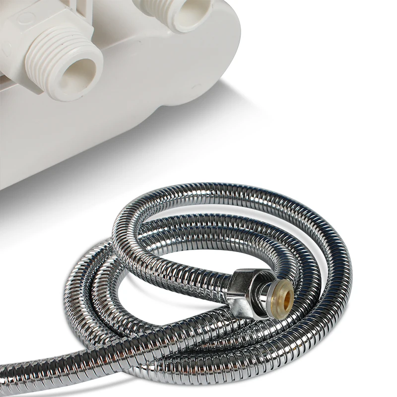 RV Caravan Exterior Shower Box Kit Lock 1.5M Metal water pipe Water saving nozzle Camping Camper accessories rv shower