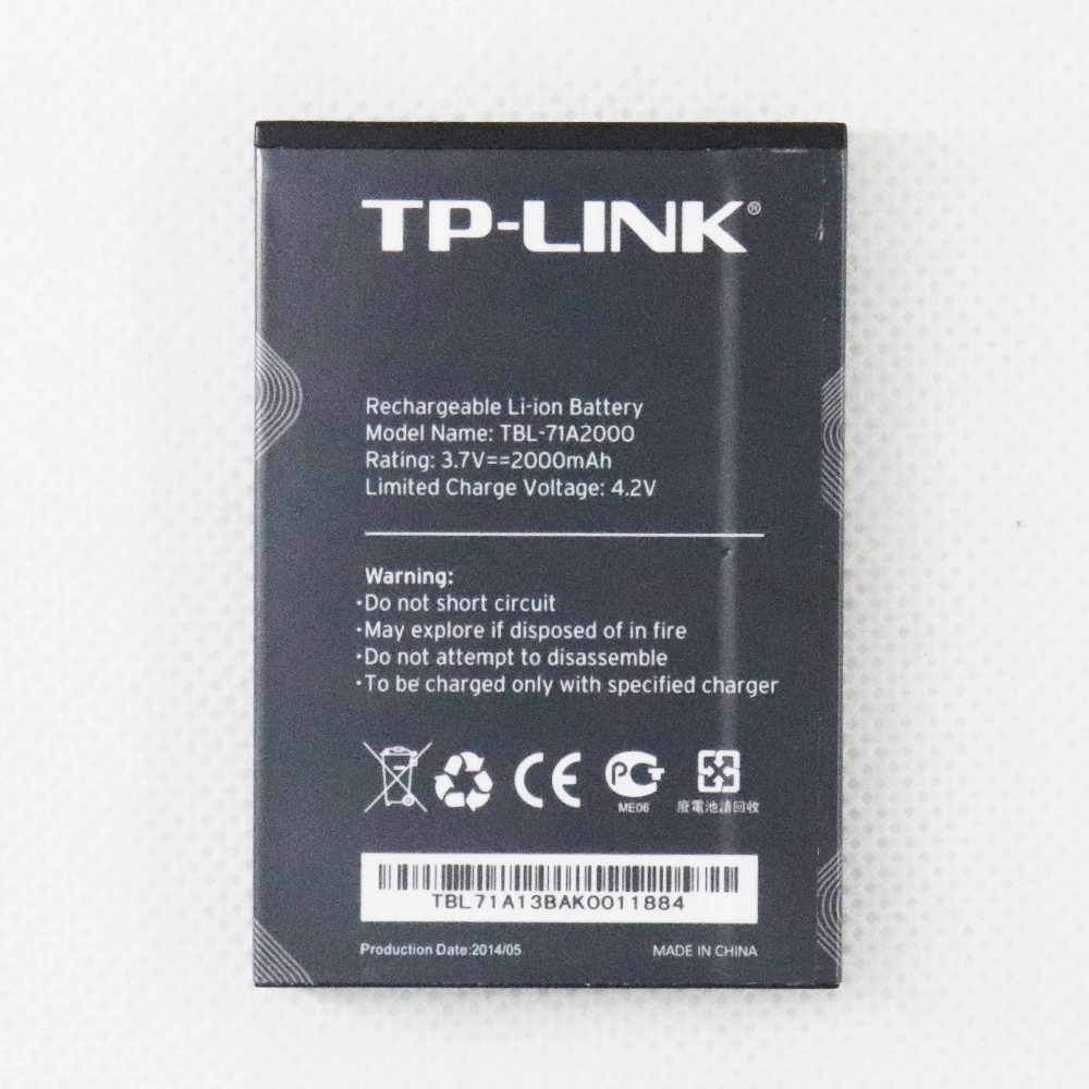 

5pcs/lot 2000mAh TBL-71A2000 For TP-Link TL-TR861 2000L TL-TR761 M5250 M5350 M7000 M7200 M7300 4G LTE WIFI Router Modem Battery