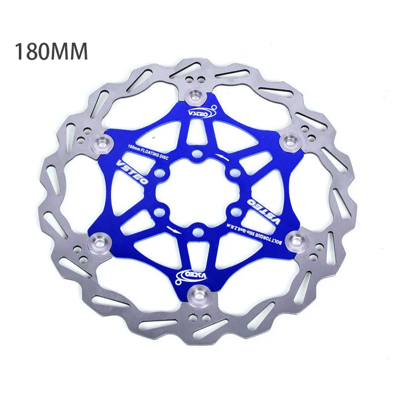 MTB Аксессуары велосипед ротор тормоза плавающий ротор дискового тормоза гидравлические тормозные колодки 160 мм 180 мм 203 мм плавающие роторы велосипедные части - Цвет: Светло-серый
