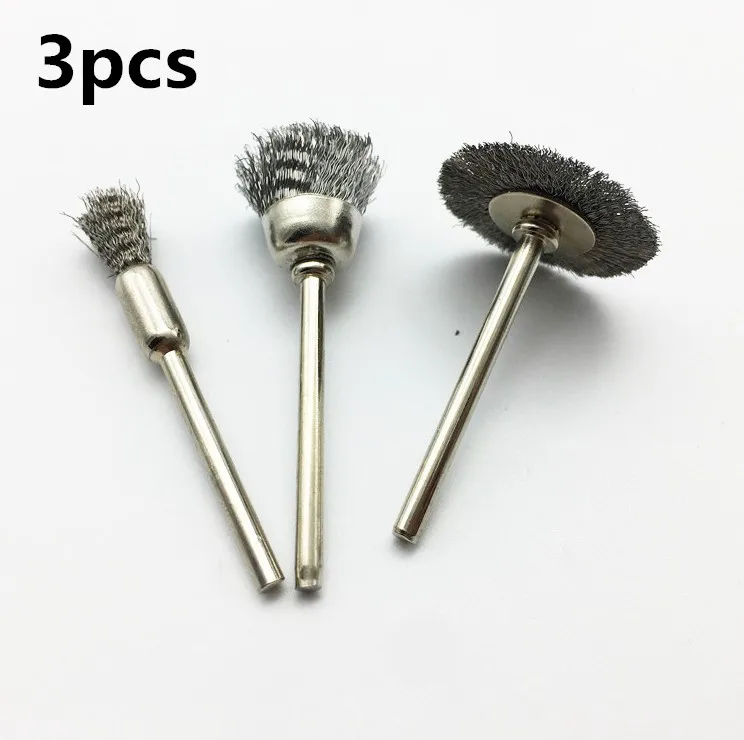 Dremel аксессуары из нержавеющей стали щетки колеса провода Набор для мини дрель Шлифовальные вращающиеся инструменты Dremel щетка