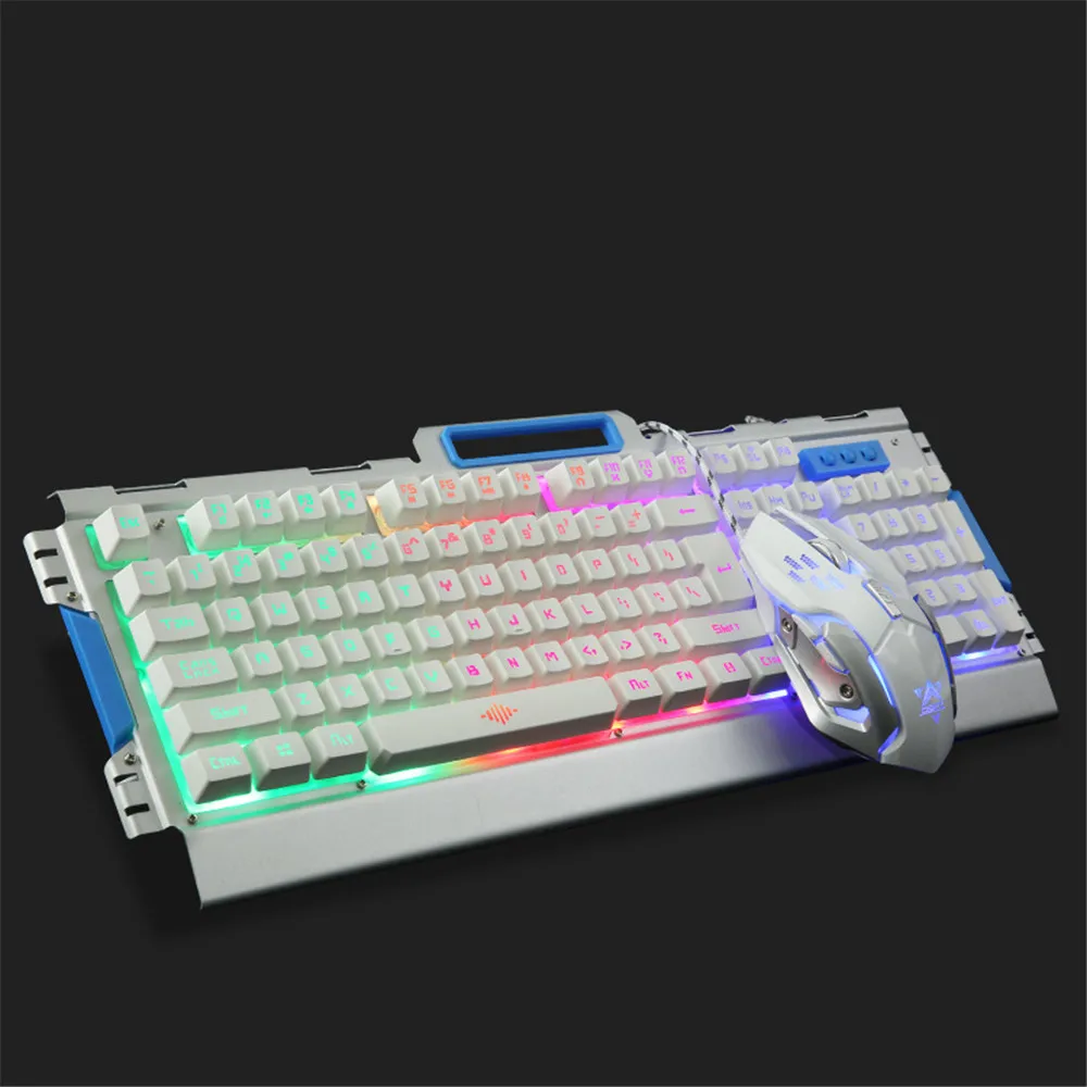 Эргономичная игровая клавиатура и мышь комбинированная крутая USB Проводная с