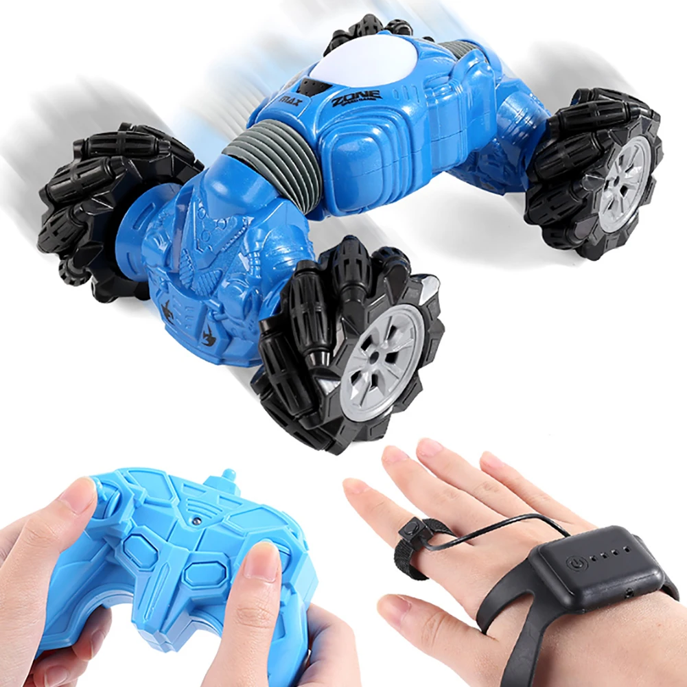 Double Side Drivin Off-Road Vehicle Toy Smart Gesture Induction Twisted RC Stunt Car Light Music Drift Dancing toy Gift For Kids
