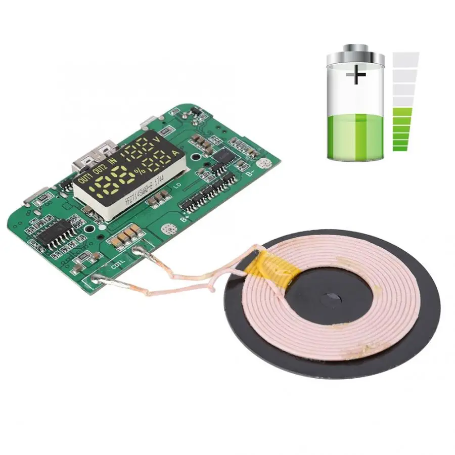 

Qi wireless Charger DIY Qi Wireless Charger PCBA Circuit Board With Coil Wireless Charging Transmitter Module Universal NEW